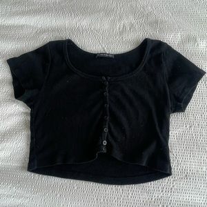 Brandy Melville Button up Crop Top